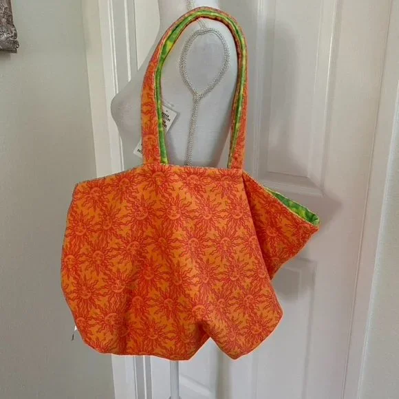 Lucky Printed Terrycloth Reversible Tote Bag Large Beach Poolside B2 - Picture 9 of 9